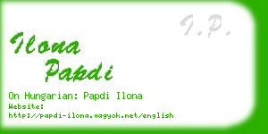 ilona papdi business card